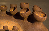 Lichen Horn, 2009, 23x20x21", steel and stone, unique 